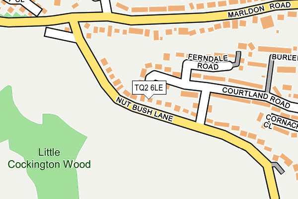 TQ2 6LE map - OS OpenMap – Local (Ordnance Survey)