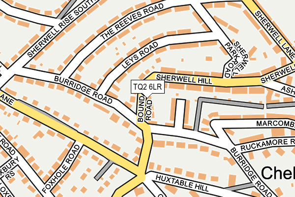 TQ2 6LR map - OS OpenMap – Local (Ordnance Survey)