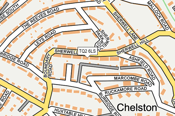 TQ2 6LS map - OS OpenMap – Local (Ordnance Survey)