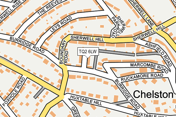 TQ2 6LW map - OS OpenMap – Local (Ordnance Survey)