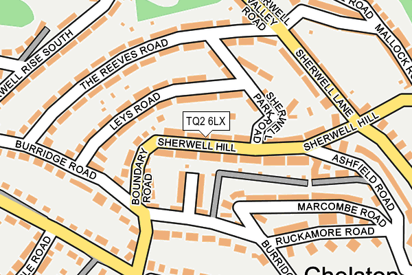 TQ2 6LX map - OS OpenMap – Local (Ordnance Survey)