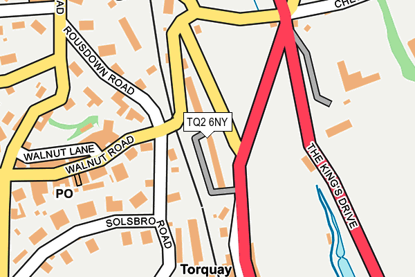 TQ2 6NY map - OS OpenMap – Local (Ordnance Survey)