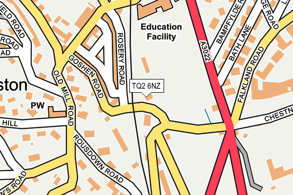 TQ2 6NZ map - OS OpenMap – Local (Ordnance Survey)