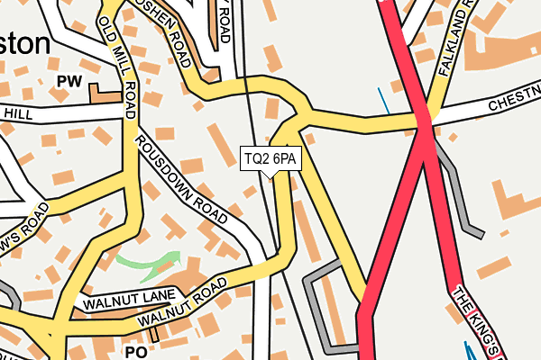 TQ2 6PA map - OS OpenMap – Local (Ordnance Survey)