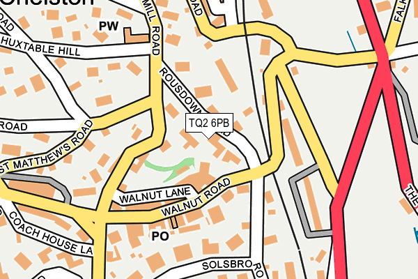 TQ2 6PB map - OS OpenMap – Local (Ordnance Survey)