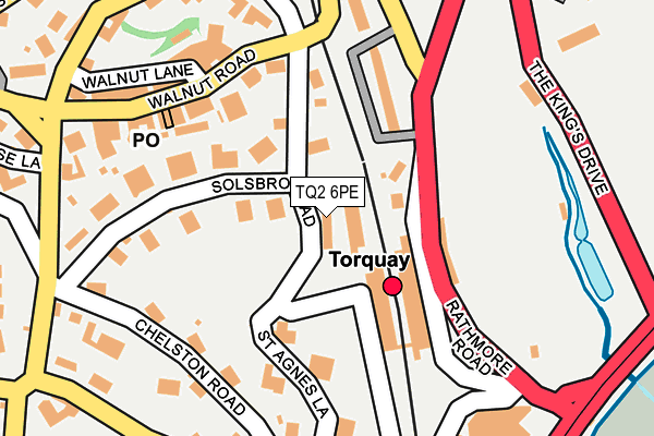 TQ2 6PE map - OS OpenMap – Local (Ordnance Survey)