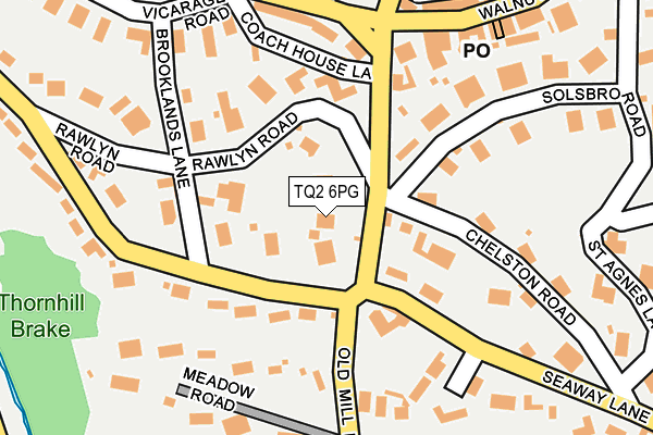 TQ2 6PG map - OS OpenMap – Local (Ordnance Survey)