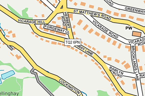 TQ2 6PN map - OS OpenMap – Local (Ordnance Survey)