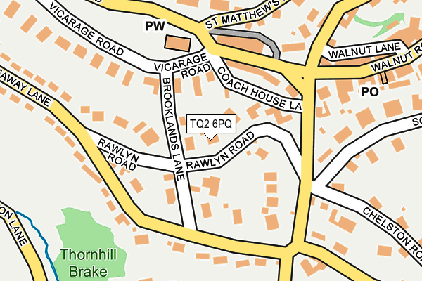 TQ2 6PQ map - OS OpenMap – Local (Ordnance Survey)