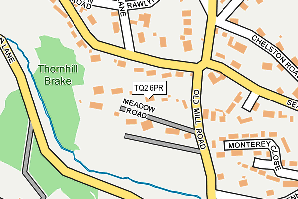 TQ2 6PR map - OS OpenMap – Local (Ordnance Survey)