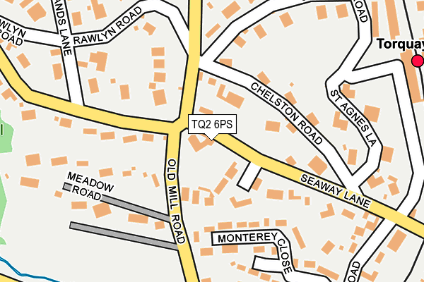 TQ2 6PS map - OS OpenMap – Local (Ordnance Survey)
