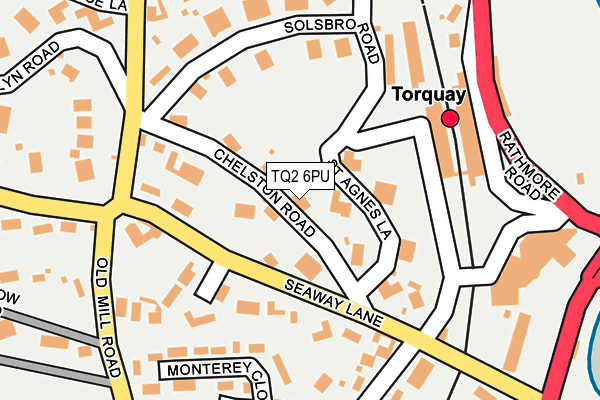 TQ2 6PU map - OS OpenMap – Local (Ordnance Survey)