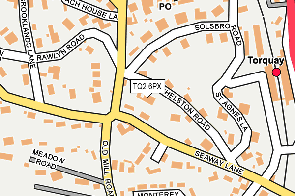 TQ2 6PX map - OS OpenMap – Local (Ordnance Survey)