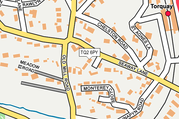 TQ2 6PY map - OS OpenMap – Local (Ordnance Survey)