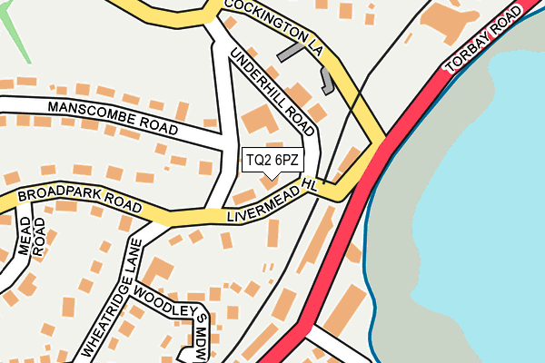 TQ2 6PZ map - OS OpenMap – Local (Ordnance Survey)