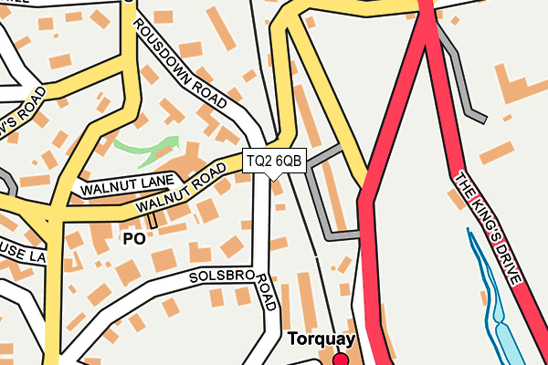 TQ2 6QB map - OS OpenMap – Local (Ordnance Survey)