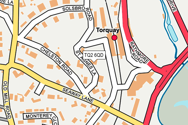 TQ2 6QD map - OS OpenMap – Local (Ordnance Survey)