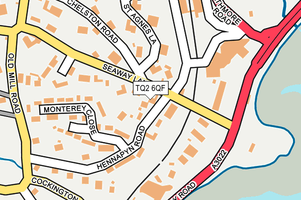 TQ2 6QF map - OS OpenMap – Local (Ordnance Survey)