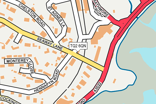 TQ2 6QN map - OS OpenMap – Local (Ordnance Survey)