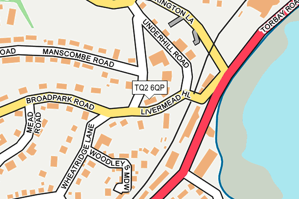 TQ2 6QP map - OS OpenMap – Local (Ordnance Survey)
