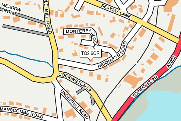 TQ2 6QR map - OS OpenMap – Local (Ordnance Survey)