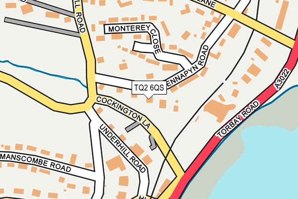 TQ2 6QS map - OS OpenMap – Local (Ordnance Survey)