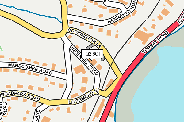TQ2 6QT map - OS OpenMap – Local (Ordnance Survey)