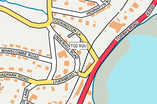 TQ2 6QU map - OS OpenMap – Local (Ordnance Survey)