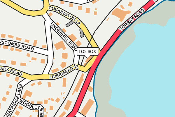 TQ2 6QX map - OS OpenMap – Local (Ordnance Survey)