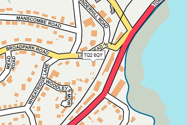 TQ2 6QY map - OS OpenMap – Local (Ordnance Survey)