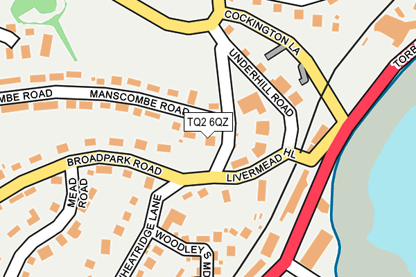 TQ2 6QZ map - OS OpenMap – Local (Ordnance Survey)