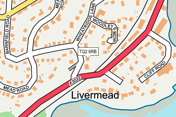 TQ2 6RB map - OS OpenMap – Local (Ordnance Survey)