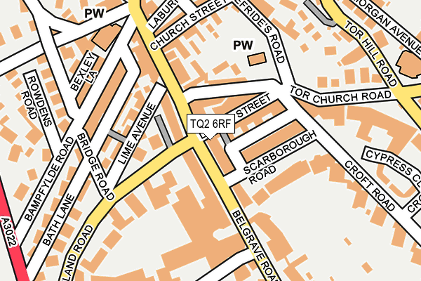 TQ2 6RF map - OS OpenMap – Local (Ordnance Survey)