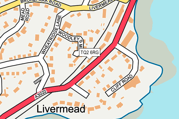 TQ2 6RG map - OS OpenMap – Local (Ordnance Survey)