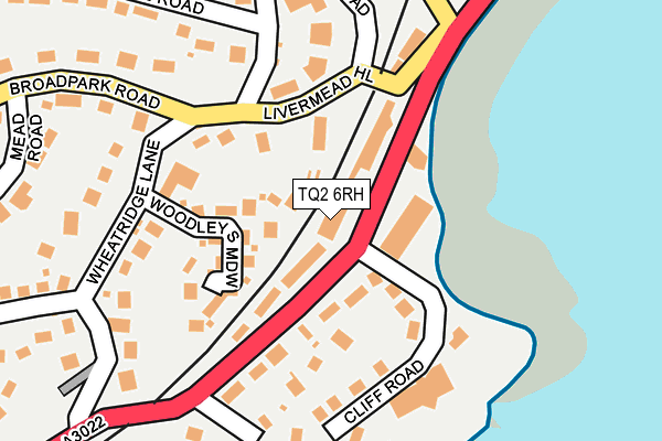TQ2 6RH map - OS OpenMap – Local (Ordnance Survey)