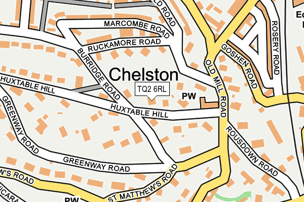 TQ2 6RL map - OS OpenMap – Local (Ordnance Survey)