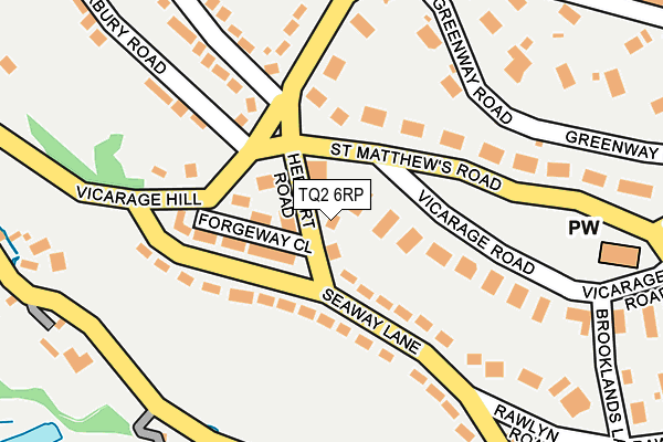 TQ2 6RP map - OS OpenMap – Local (Ordnance Survey)