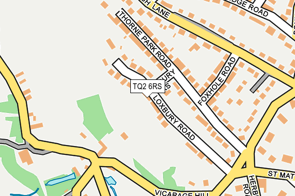 TQ2 6RS map - OS OpenMap – Local (Ordnance Survey)