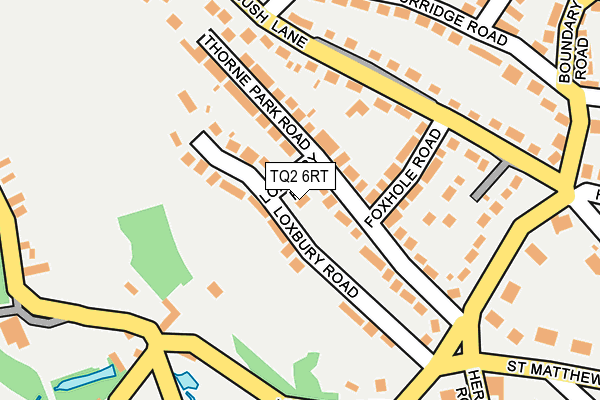 TQ2 6RT map - OS OpenMap – Local (Ordnance Survey)