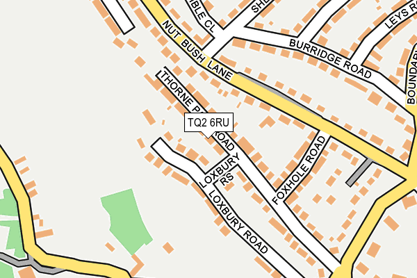 TQ2 6RU map - OS OpenMap – Local (Ordnance Survey)