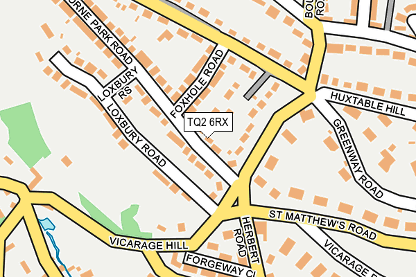 TQ2 6RX map - OS OpenMap – Local (Ordnance Survey)