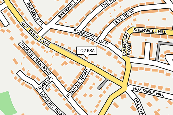 TQ2 6SA map - OS OpenMap – Local (Ordnance Survey)