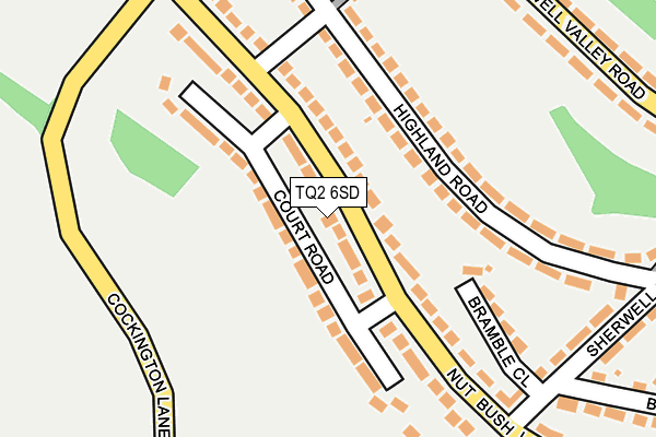 TQ2 6SD map - OS OpenMap – Local (Ordnance Survey)