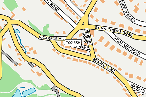 TQ2 6SH map - OS OpenMap – Local (Ordnance Survey)