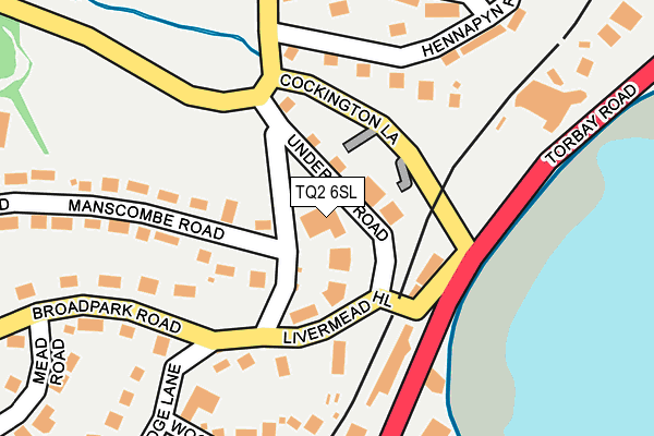 TQ2 6SL map - OS OpenMap – Local (Ordnance Survey)