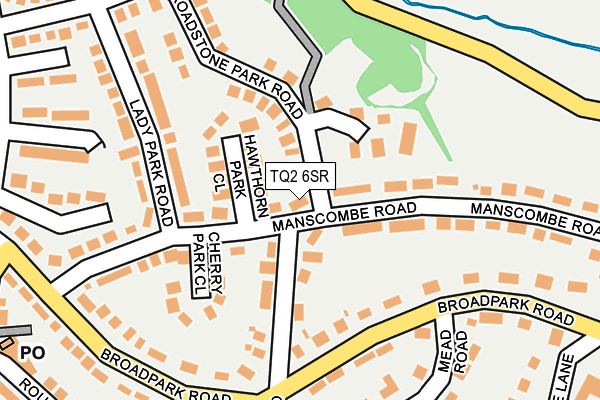 TQ2 6SR map - OS OpenMap – Local (Ordnance Survey)