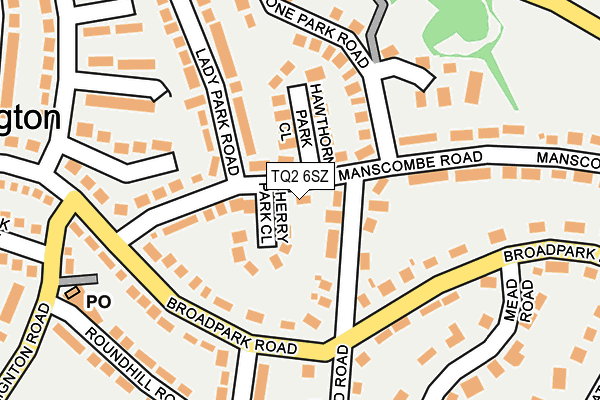 TQ2 6SZ map - OS OpenMap – Local (Ordnance Survey)