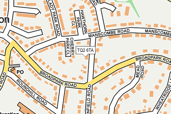TQ2 6TA map - OS OpenMap – Local (Ordnance Survey)