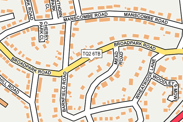 TQ2 6TB map - OS OpenMap – Local (Ordnance Survey)