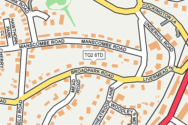 TQ2 6TD map - OS OpenMap – Local (Ordnance Survey)